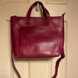 Mini cossbody tote cranberry